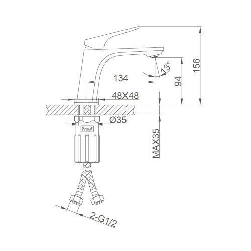 Змішувач для умивальника FRAP F1087 хром Київ - фото 8