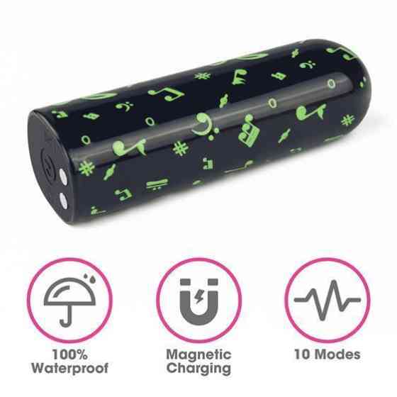 Вібропуля - Rechargeable Glow-in-the-dark Music Massager Sex Aura Київ