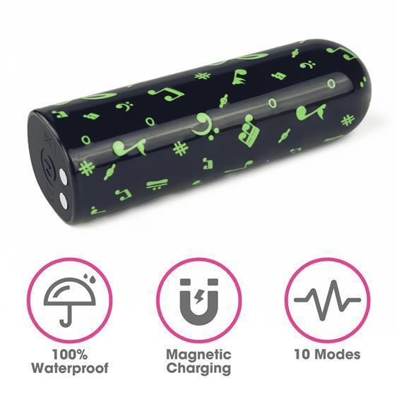 Вібропуля - Rechargeable Glow-in-the-dark Music Massager Sex Aura Київ - фото 2
