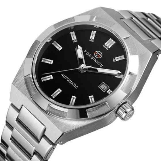 Чоловічий механічний наручний годинник Forsining Temp (Сріблястий) Київ