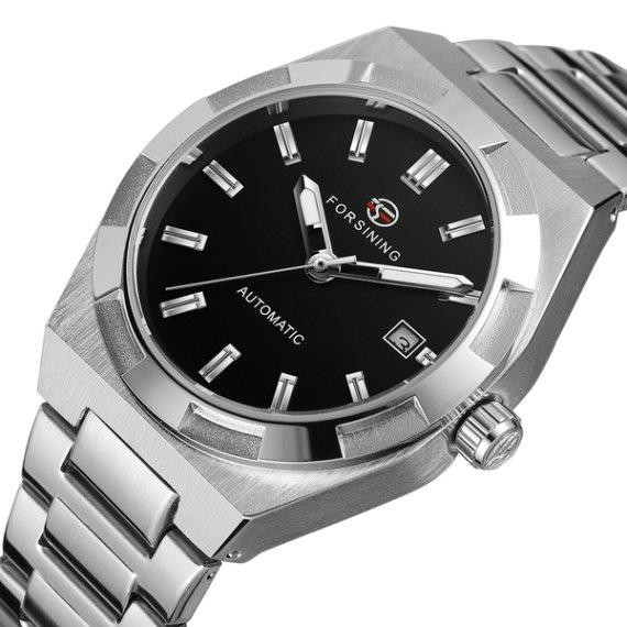 Чоловічий механічний наручний годинник Forsining Temp (Сріблястий) Київ - фото 2
