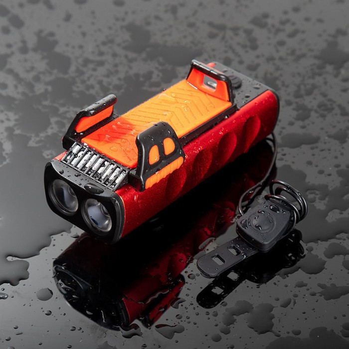 Велофара з сигналом та тримачем телефону USB/PowerBank/4000mAh 400lm 2діода 2режима+flash Бровари - фото 2