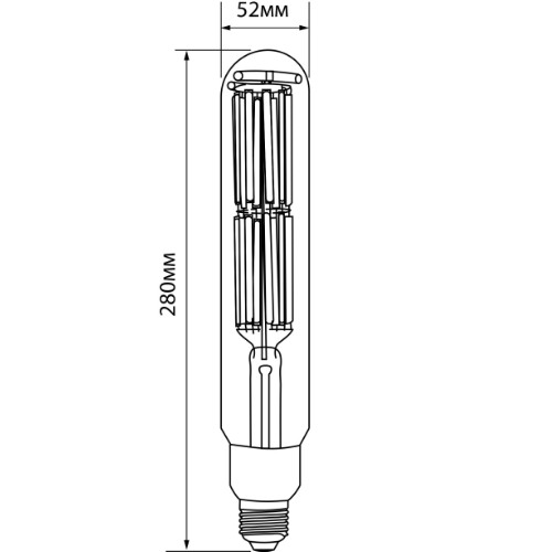 Лампа T52F 50W E27 5000К Filament LED Videx Житомир - фото 4