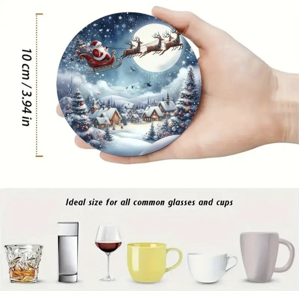 Комплект різдвяних підставок під чашки 6 шт №2 Смела - изображение 2