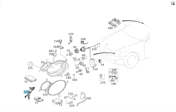 Mercedes-Benz  A2118205314 Кронштейн кріплення переднього бампера на лівій фарі E-class W211 E-class S211 Одеса