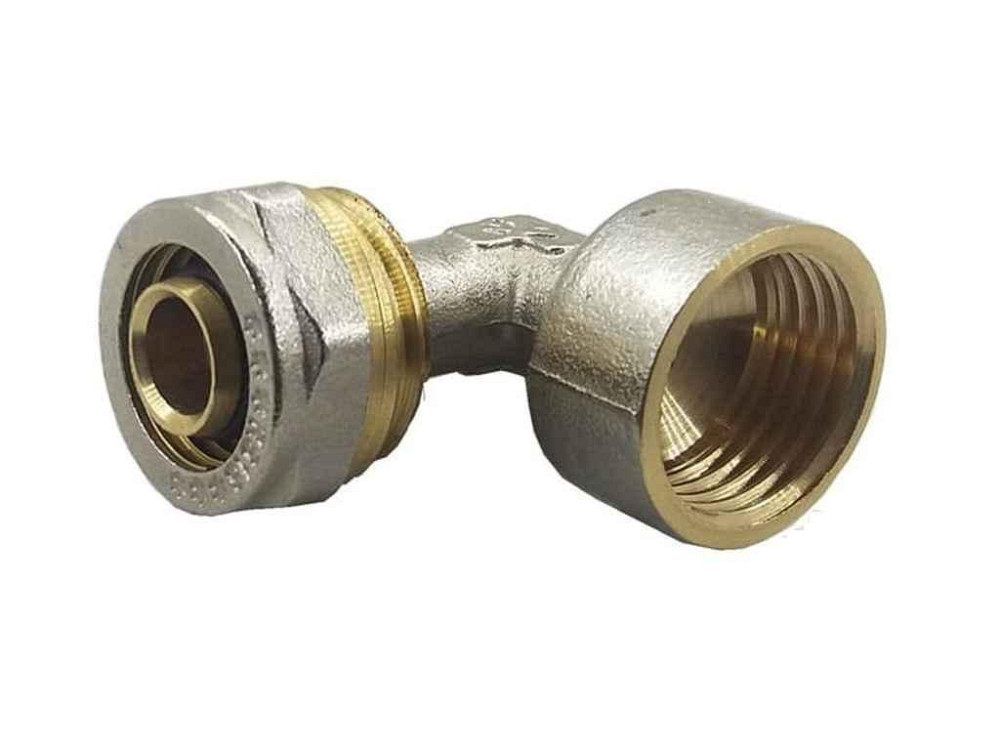 Кутник 3/4 WING 20*3/4 в нікель Pex-Al-Pex ТМ SAT Solmir Київ - фото 1