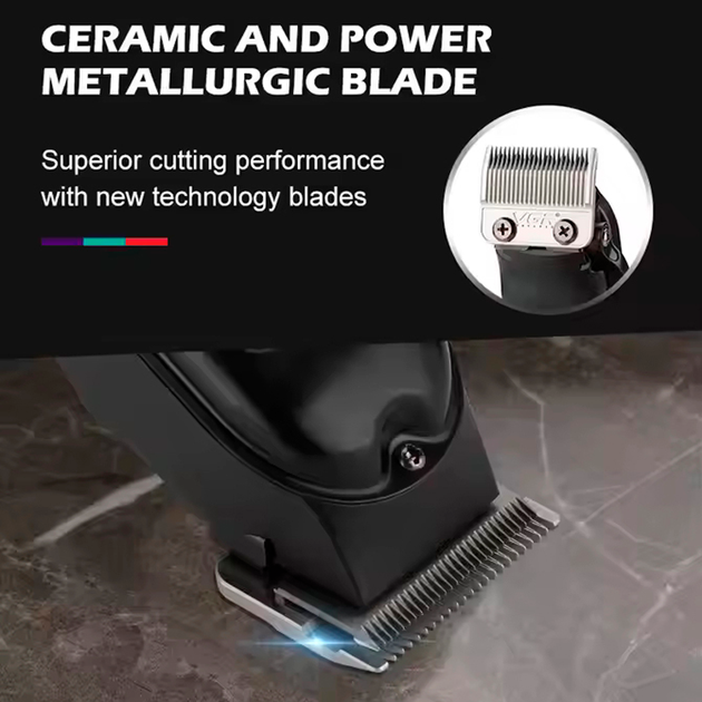 Машинка для стрижки аккумуляторная VGR V-051 2500 mAh LED дисплей (4 насадки) Киев - изображение 5