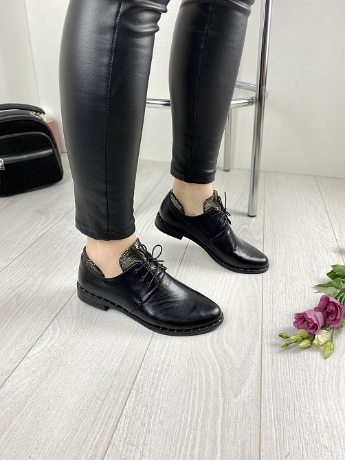 Vesna Туфлі жіночі VESNA чорні натуральна шкіра 36 (4152) Коломия - фото 1