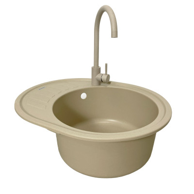 Мойка кухонная Adamant Ovum Сахара + змішувач (1824296910402) Вінниця - фото 3