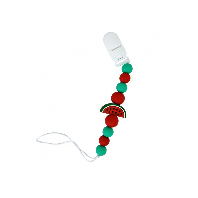 Силіконовий ланцюжок для пустушки "Кавун" MGZ-0523-3 довжина 24 см Вінниця - фото 1