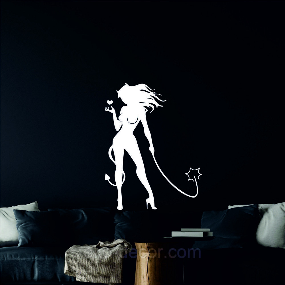 Декоративное настенное Панно «Дьяволица», Декор на стену 70*53 см, Белый Киев - изображение 2