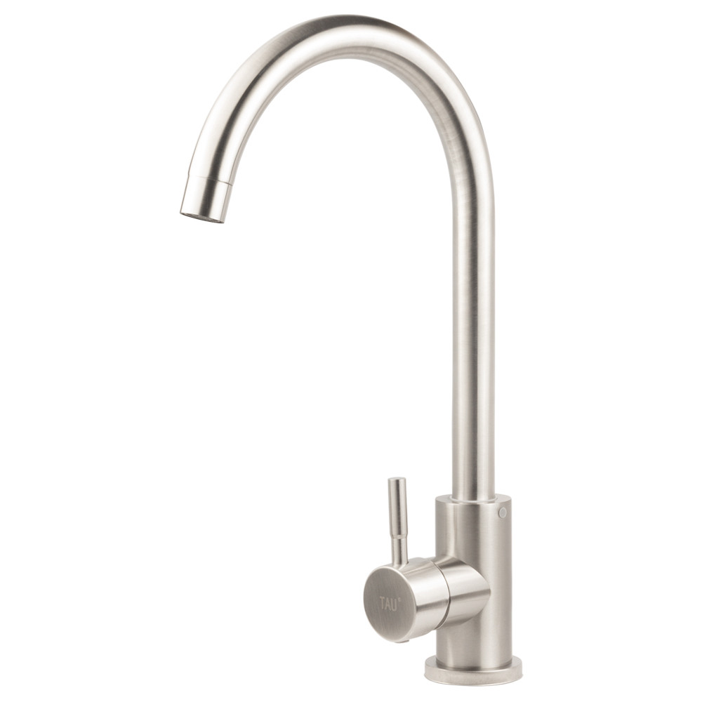 TAU Смеситель s20 Ø35 для кухни излив ухо на гайке SS TAU (9820101) Київ - фото 1