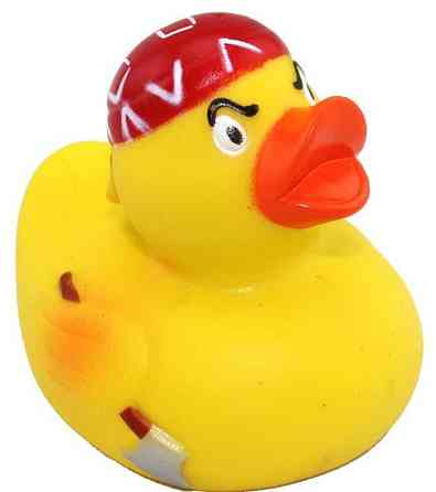 Игрушка резина мягкая Качка в шапке 8*6, 5*7см EB003 ZooMax Киев
