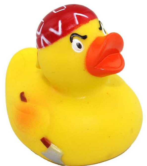 Игрушка резина мягкая Качка в шапке 8*6, 5*7см EB003 ZooMax Киев - изображение 1