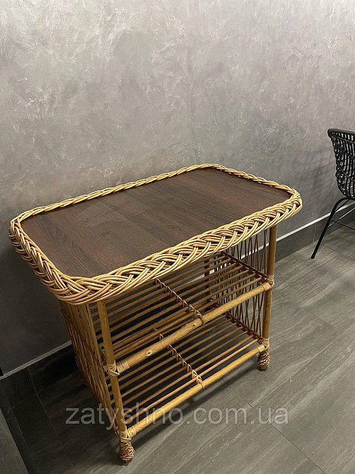 Столик етажерка из лозы Киев - изображение 3