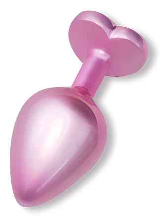 Анальна пробка з кристалом EGZO - Pink Perl Heart Plug Red, size S Sex Aura Київ