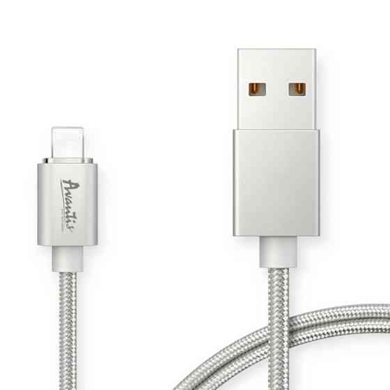 Кабель для заряджання магнітний Avantis USB - iPhone, 1.0м, 2.4А срібний Superior Мукачево