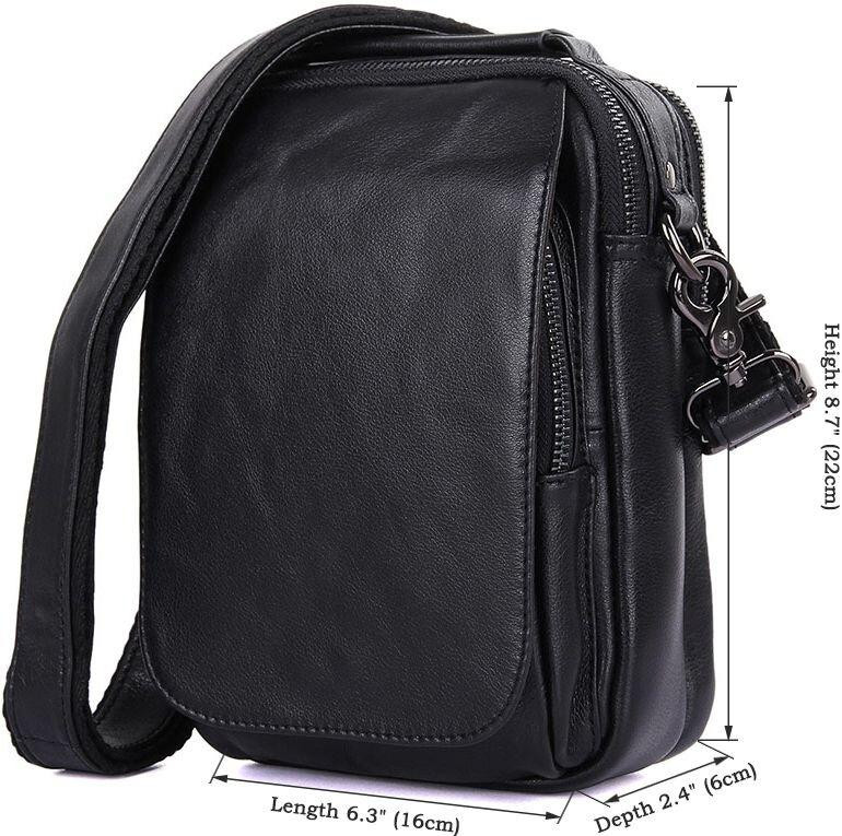 Сумка чоловіча Чорна (Vintage) Київ - фото 9