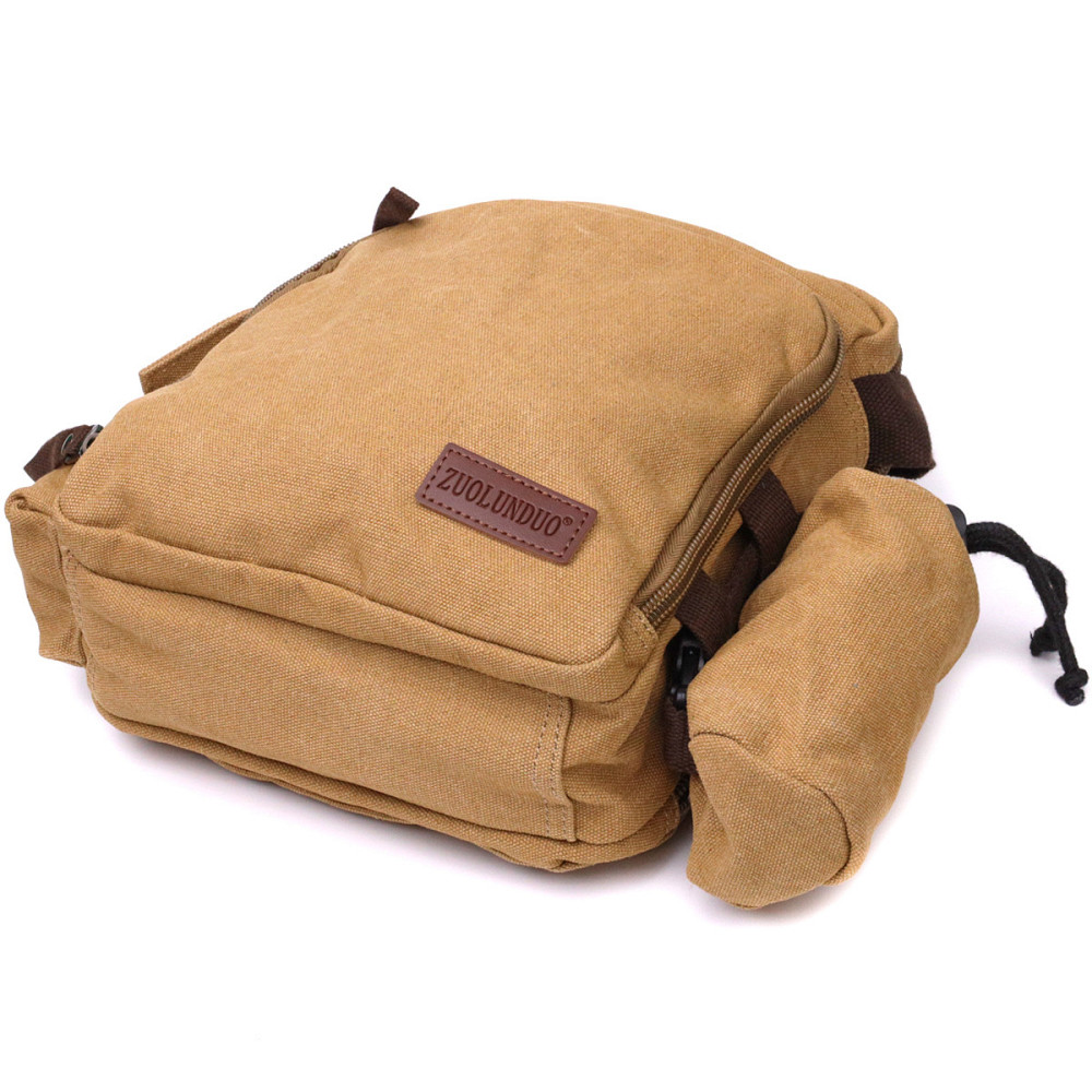 Вместительная текстильная сумка с чехлом для воды Vintage 22210 Песочный Киев - изображение 7