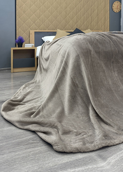 Плед-покривало Decorator WellSoft 200х220 см однотонний Світло-сірий (87-273) Київ - фото 8