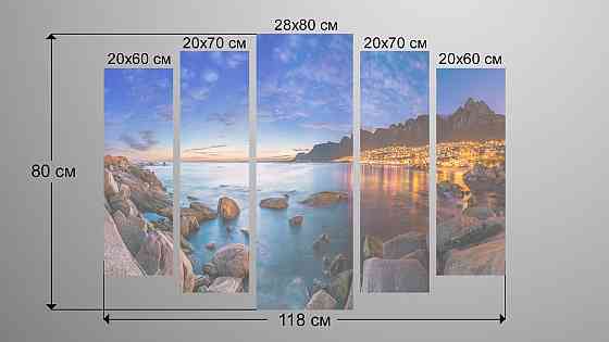 Модульна картина Місто Море Art-13_5 Київ