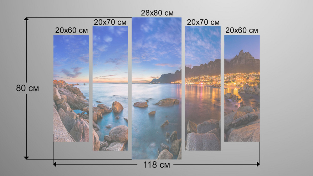 Модульная картина Город Море Art-13_5 Киев - изображение 3