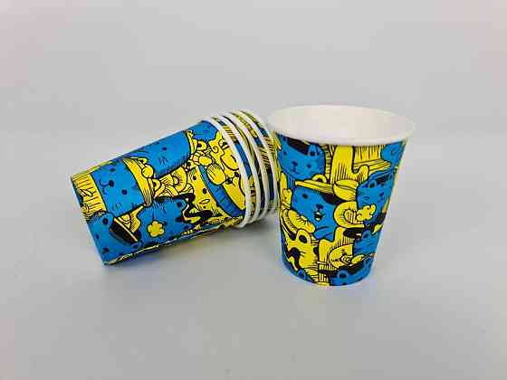 Паперові склянки кольорові 175 мл "Котики" Маестро (50 шт.) Харків