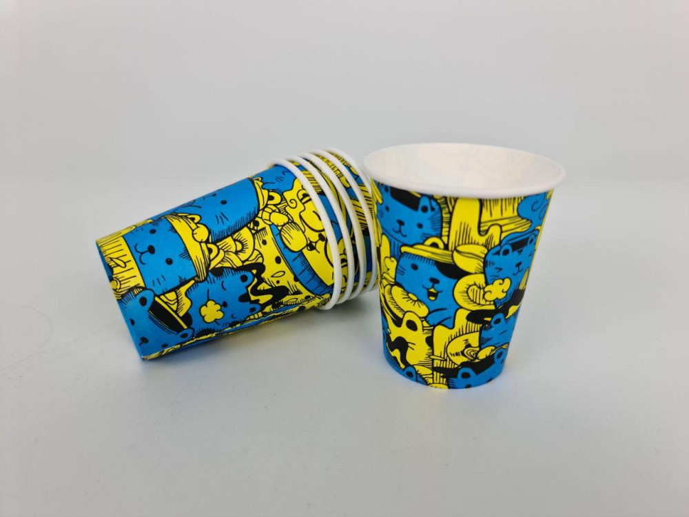 Паперові склянки кольорові 175 мл "Котики" Маестро (50 шт.) Харків - фото 3