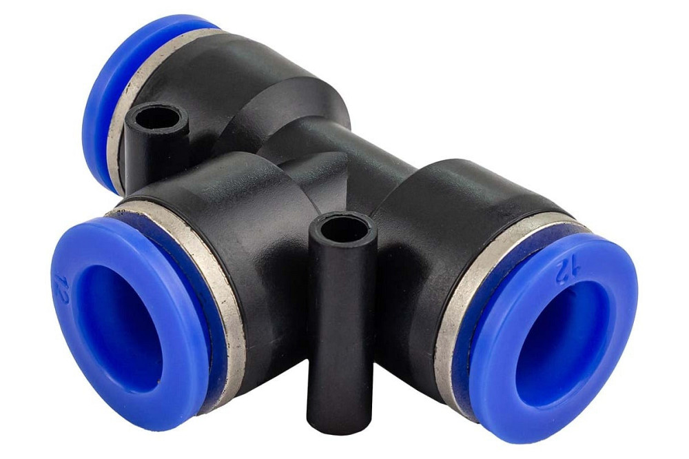 Фітинг T-подібний для пластикових трубок 10мм ROCKFORCE RF-SPE10 Одеса - фото 1