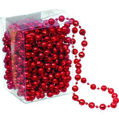 Намисто на ялинку Jumi 9м х 8мм, пластик, червоний (5900410380073) Вінниця