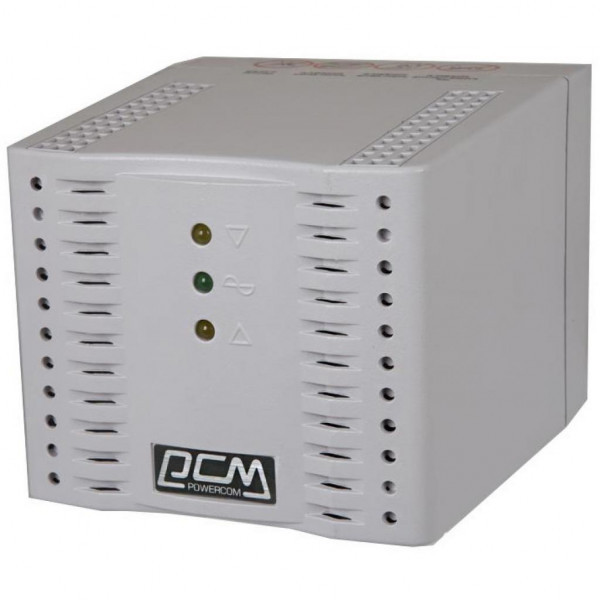 Стабілізатор напруги PowerCom TCA-1200 білий (TCA-1200 БІЛИЙ) Київ - фото 1