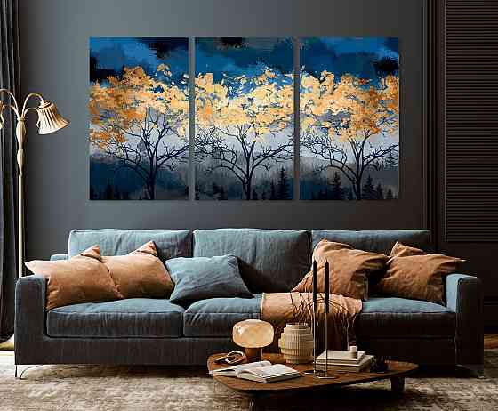 Модульная картина в гостиную / спальню   Абстракція     ART-203_3A 100х150 см Киев