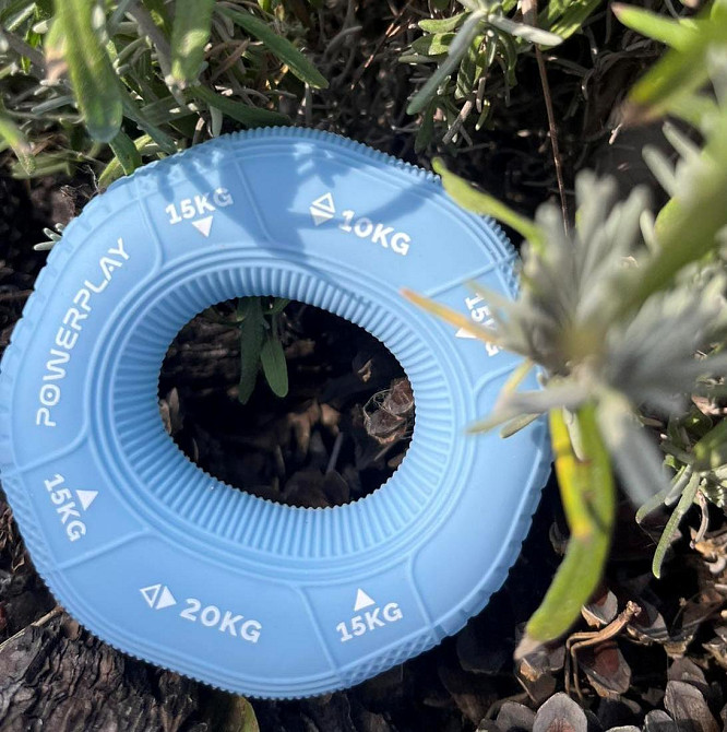 Еспандер кистьовий силіконовий PowerPlay PP-4331 Hand Grip Light 10-15-20 кг. Блакитний Каменское - изображение 6