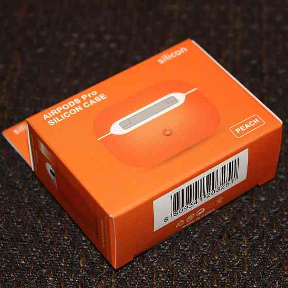 Чехол for AirPods PRO Silicone Case Slim COLOR BOX Peach Киев