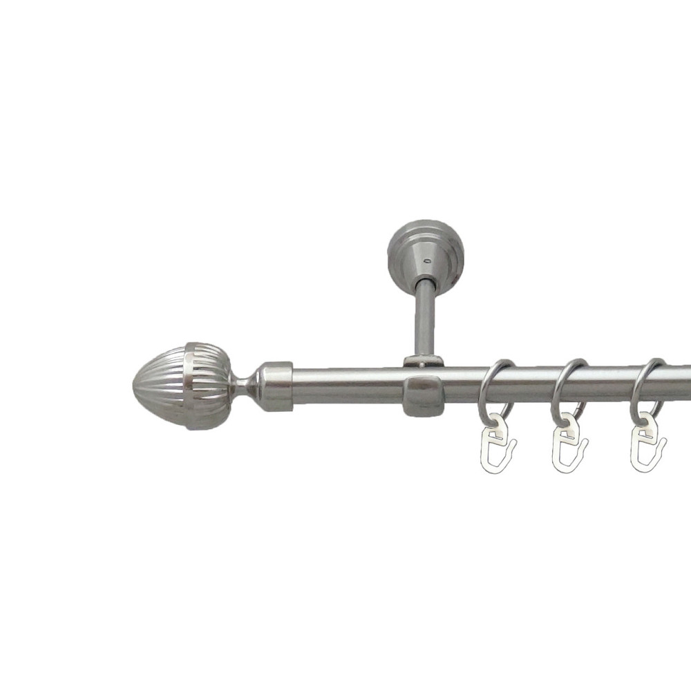 Карниз Orvit Одеон металевий однорядний відкритий Нержавіюча Сталь 16 мм 300 см (5503051) Львов - изображение 1