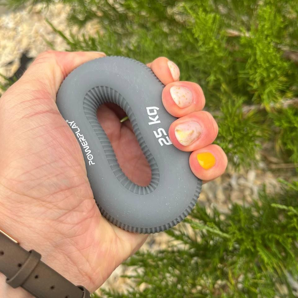 Еспандер кистьовий силіконовий PowerPlay PP-4336 Hand Grip Large 25 кг. Сірий Каменское - изображение 2