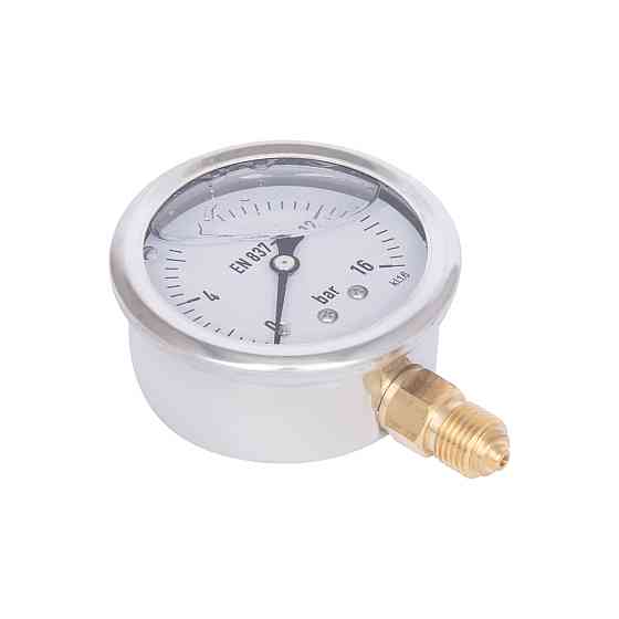 Манометр гліцериновий Thermo Alliance Forte d63 мм, 1/4"Н із нижнім під'єднанням (латунь) 0–16 барів TAF170G16B Київ