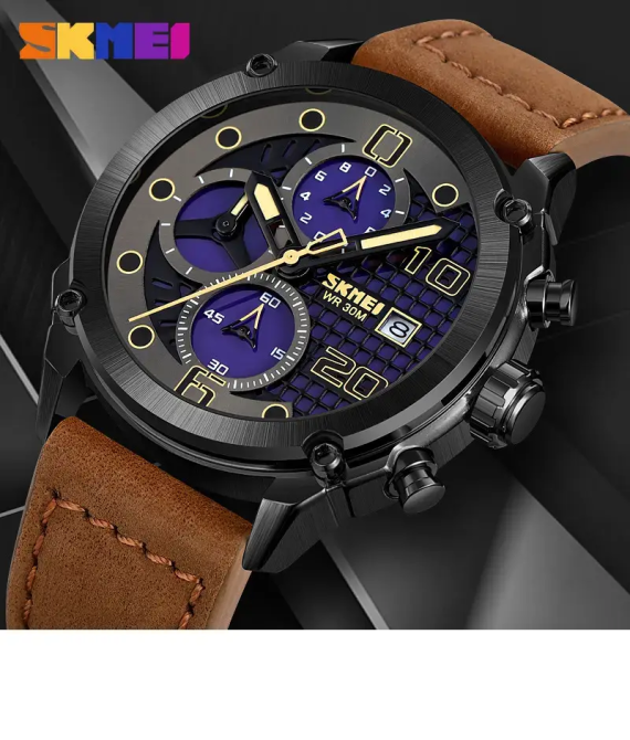 Класичний чоловічий годинник Skmei 2051 (Коричневий) Вінниця - фото 4