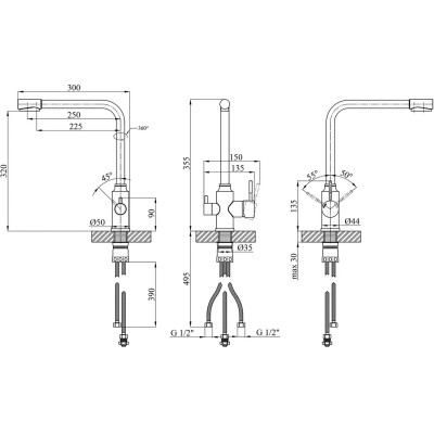 Змішувач Kroner Klassisch-ESG038 (CV022992) Вінниця - фото 9