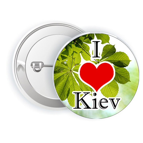 Значок на одяг Я люблю Київ Київ - фото 1