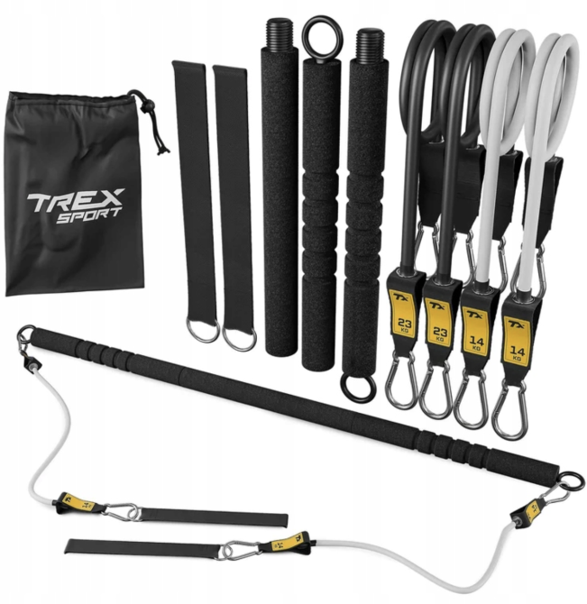 Палиця гімнастична з еспандерами Trex Sport TX-023TS 14-74кг Киев - изображение 1