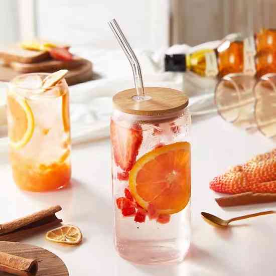 Стакан с трубочкой и бамбуковой крышкой Minimalism, 550 мл Винница