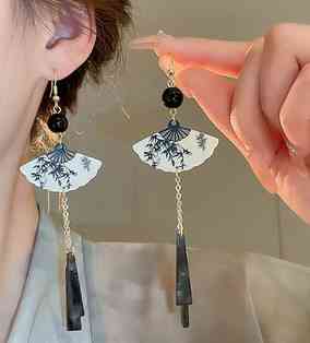 Серьги в китайском стиле Веер Киев