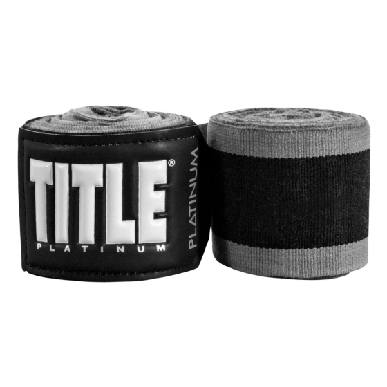 Бинти для боксу TITLE Platinum 180” Semi Elastic Grey (4.5m) Каменское