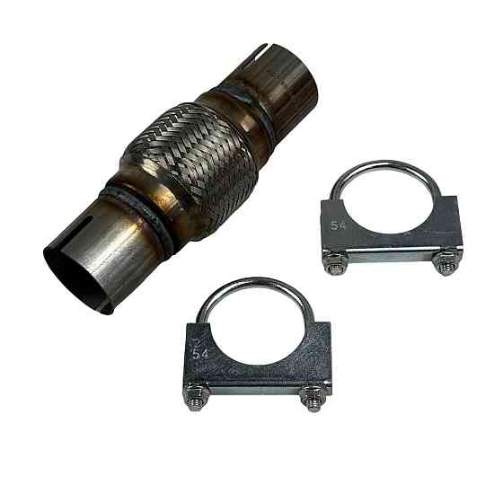 Гофра 50х100x200 крепление под хомут в сборе AGK глушителя Мукачево