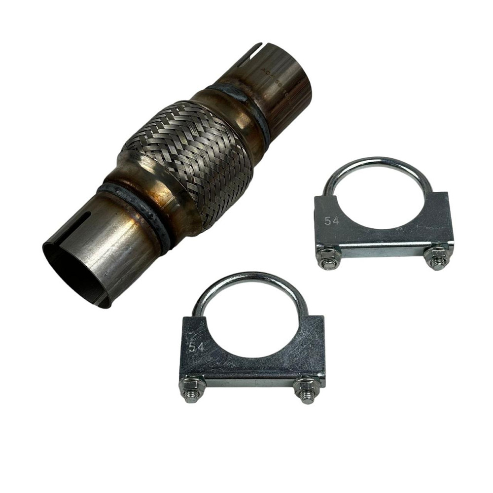 Гофра 50х100x200 крепление под хомут в сборе AGK глушителя Мукачево - изображение 2