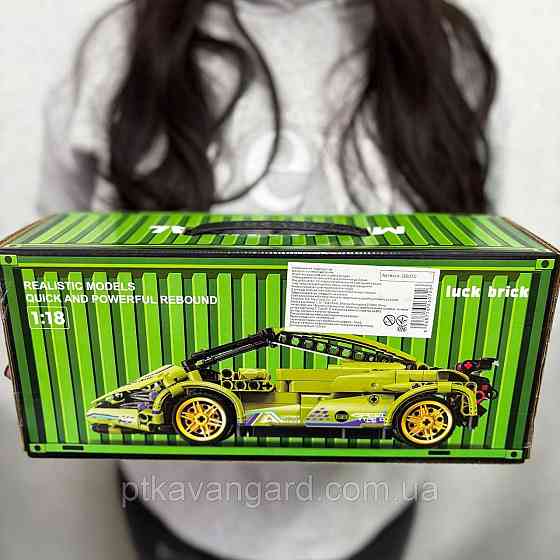 Конструктор машинка Ламборгини суперкар 470 деталей в контейнере Technic J 2007 C зеленый Хмельницкий