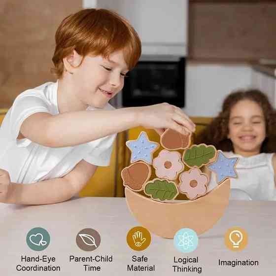 Балансирующие деревянные игрушки Монтессори, деревянные игрушки-конструктор для детей на 9 элементов Каменец-Подольский