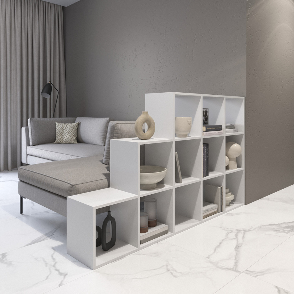 Стелаж VAYS M-6 Венге Темний, книжкова полиця на 12 комірок, ЛДСП, 108×29×178 см - для дому, офісу, дитячої або вітальні Львів - фото 2