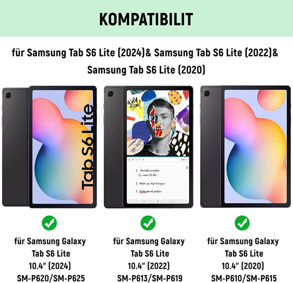 Чехол-клавиатура для Samsung Galaxy Tab S6 Lite P610/P615/P613/P619 Зеленый съемная Bluetooth клавиатура Киев - изображение 5